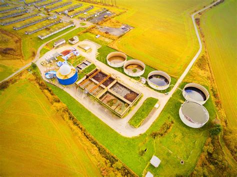 Biogas Plant And Farm Stock Image Image Of Energy European 93696597