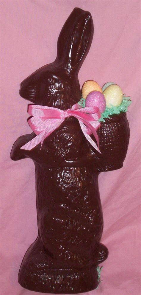 Extra Large Chocolate Easter Bunny Ceramic Decoration Fake Etsy