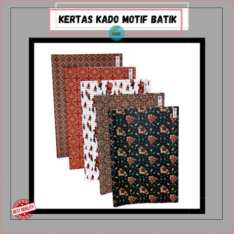 1 Pak Kertas Kado Sidu Motif Batik Isi 50 Pcs Lazada Indonesia