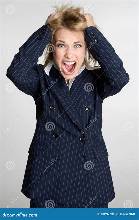 Yelling Businesswoman Stock Image Image Of Upset Emotions 8026701