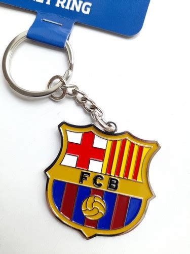 Fc Barcelona Big Crest One Side Key Ring Official Product Keyrings