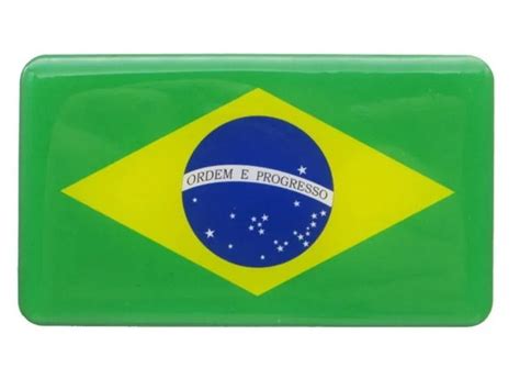 Adesivo Resinado Bandeira Do Brasil Tamanho 5x3 Cm Elo7