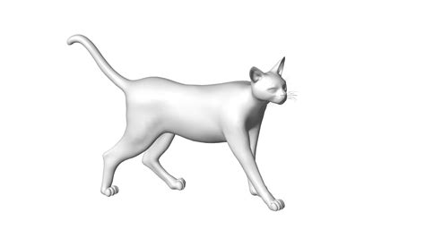 OBJ file cat walk 🐱・Model to download and 3D print・Cults