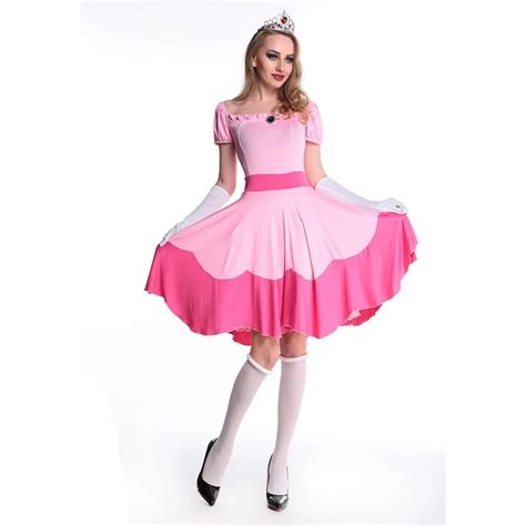 Buy Newest Deluxe Adult Princess Peach Costume Women