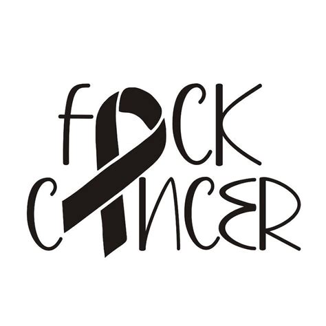 Fuck Cancer Sticker Decal Etsy