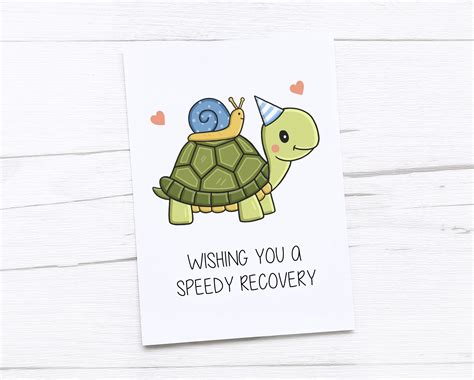 Get Well Soon Card Thinking Of You Speedy Recovery Etsy