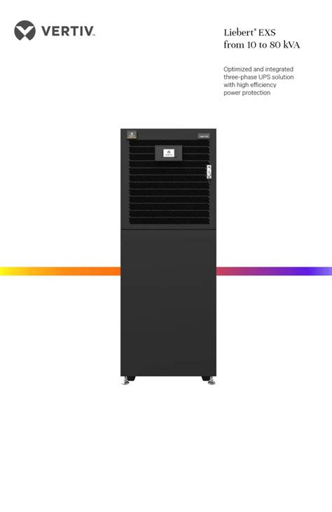 Vertiv Liebert 10 80 KVA 3 3 Phase Industrial UPS EXS Series At