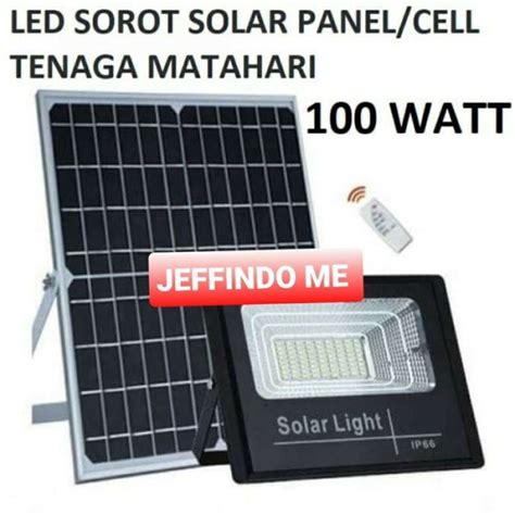 Promo LAMPU SOROT LED TENAGA SURYA 100 WATT SOLAR CELL 100WATT PANEL