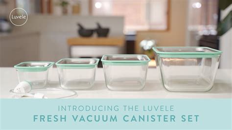 Luvele Glass Vacuum Seal Container Set Plastic Free Meal Prep