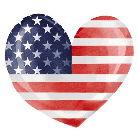 100,000 American flag heart Vector Images | Depositphotos