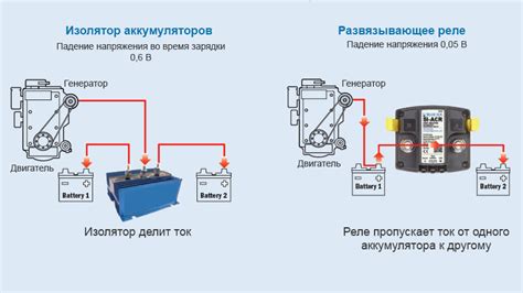 Схемы подключения реле зарядки аккумуляторов