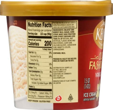 Kemps Old Fashioned Vanilla Ice Cream Tub Oz Qfc