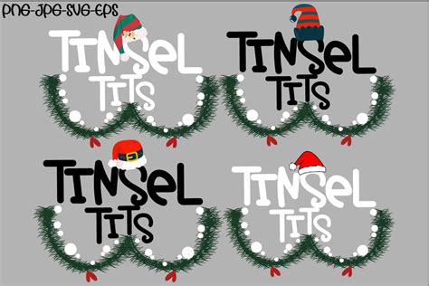 Tinsel Tits Collection Christmas Graphic By Chico Creative Fabrica