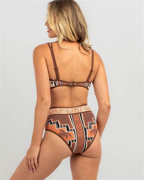 Shop Rip Curl Pacific Dreams D Dd Crop Bikini Top In Cinnamon Fast