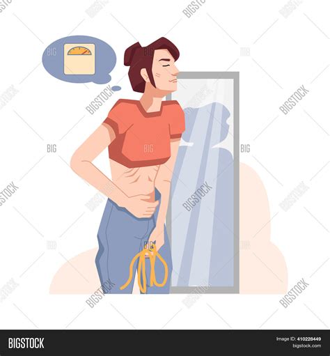 Anorexia Woman Thinks Image And Photo Free Trial Bigstock