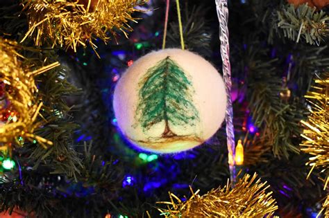 Tutorial Beginning Needle Felting Christmas Ornament Pine Trees On