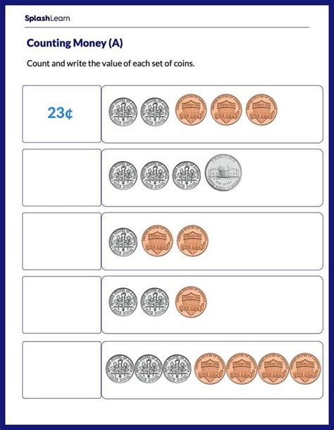 1st Grade Money Worksheets Math Monks Worksheets Library