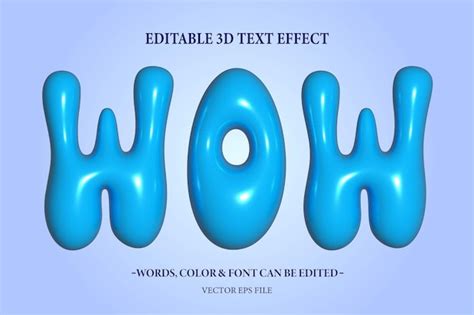 Premium Vector D Inflated Text Effect