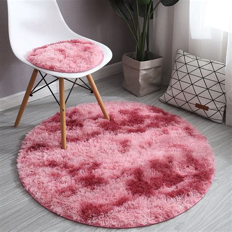 Tapis Rond Shaggy Rouge Mon Tapis Shaggy