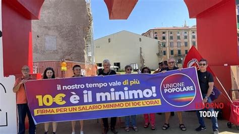 Livorno La Protesta Di Unione Popolare Per Il Salario Minimo