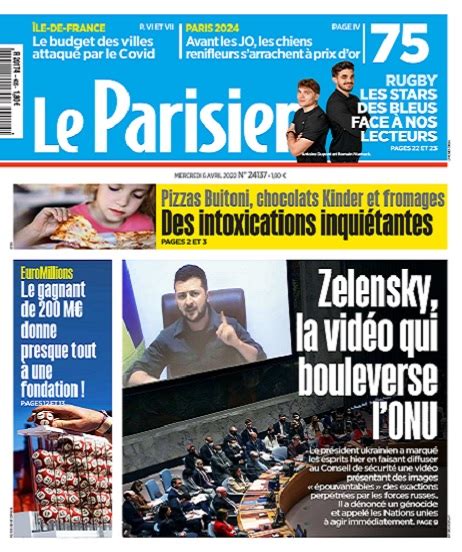 Le Parisien Du Mercredi 6 Avril 2022 Télécharger Des Magazines