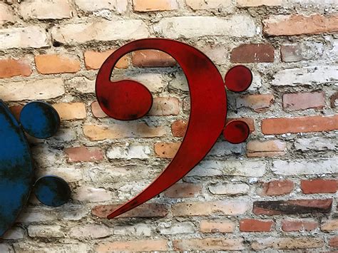 Bass Clef Metal Wall Art Handmade Home Decor Choose | Etsy