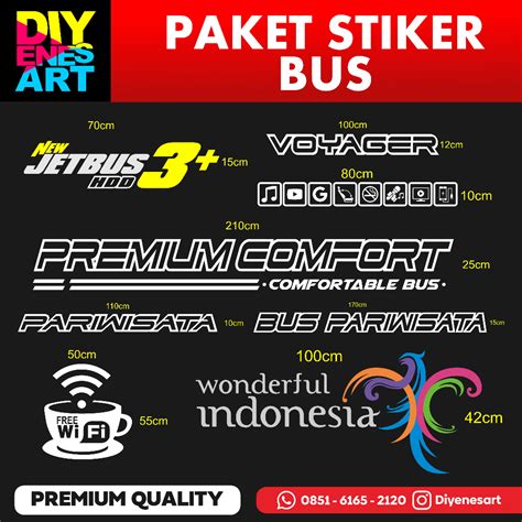 Jual Paket Sticker Cutting Big Bus Sticker Cutting Reflective Menyala