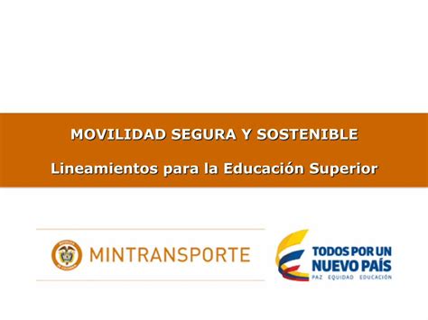 PDF MOVILIDAD SEGURA Y SOSTENIBLE Lineamientos Para La