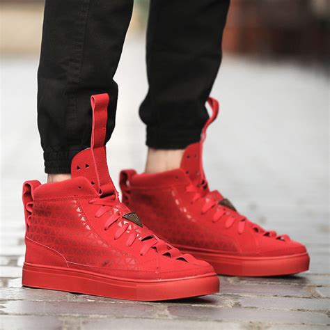 2015 Autumn and winter hip hop shoes men red the trend of shoes men sport fashion casual shoes ...