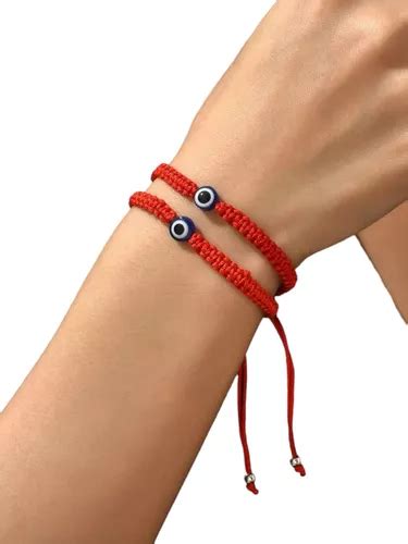 Pulsera Macrame Hilo Rojo Ojo Turco Proteccion Amuleto Mercadolibre