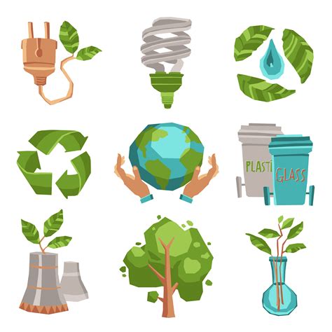 Ecology Icons Set 462484 Vector Art At Vecteezy