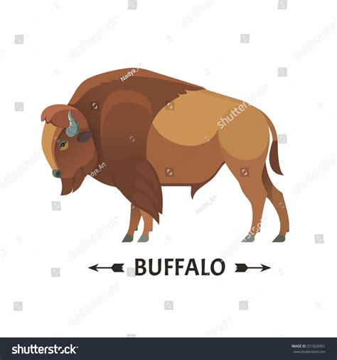 Bison Icon Vector Illustration American Bison Stock Vector Royalty