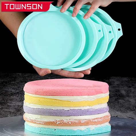 4 6 8 Inch Round Silicone Layer Cake Mould Silicone Mousse Cake Mold