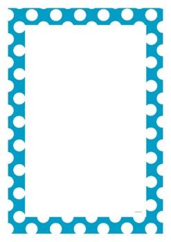 FREE CUTE Editable Polka Dot Borders By Miss Jessica S Resources