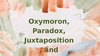 Paradox, Antithesis, Oxymoron, and Juxtaposition by Naglaa El Far