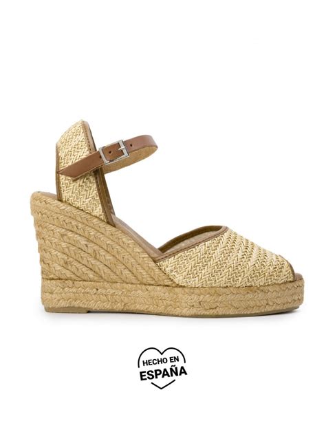 Sandalias Cuña Esparto Beige PERA LIMONERA