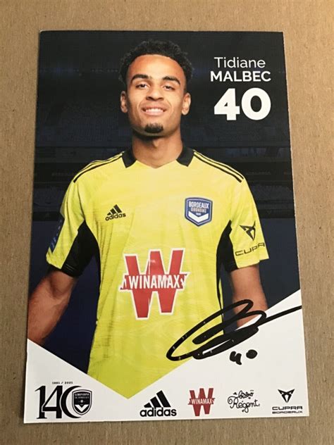 Tidiane Malbec France 🇫🇷 Girondins Bordeaux 202122 Hand Signed Ebay