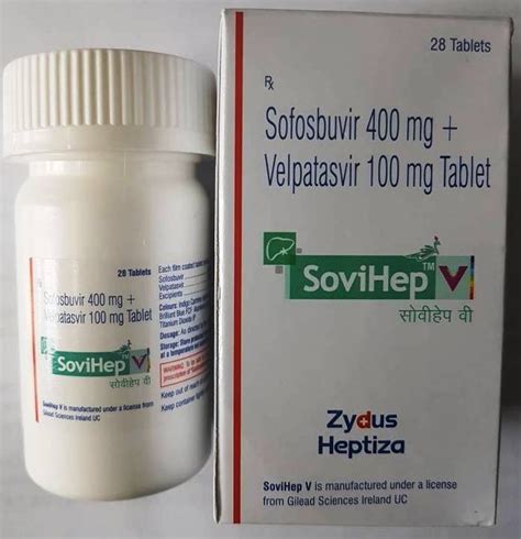 Sovihep V Velpatasvir Mg Sofosbuvir Mg Prescription Tablet