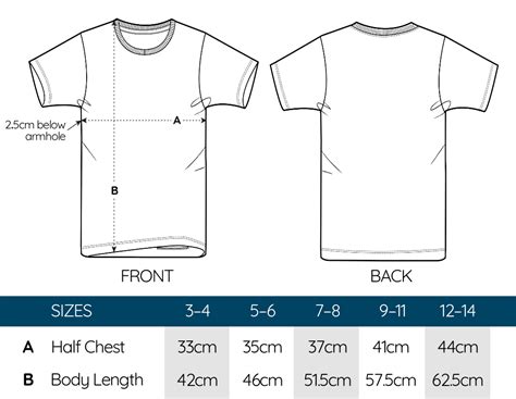 Child Tee Shirt Size Chart | Kids Matttroy