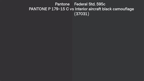 Pantone P 179 15 C Vs Federal Std 595c Interior Aircraft Black