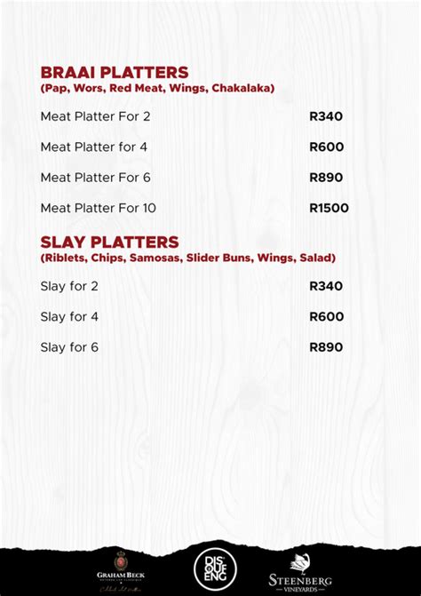 Our Menu — Disoufeng Pub And Restaurant