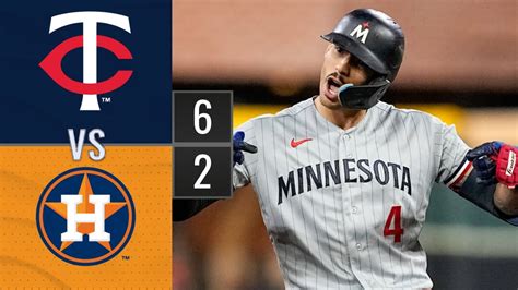 Resumen Mellizos De Minnesota Vs Astros De Houston Mlb