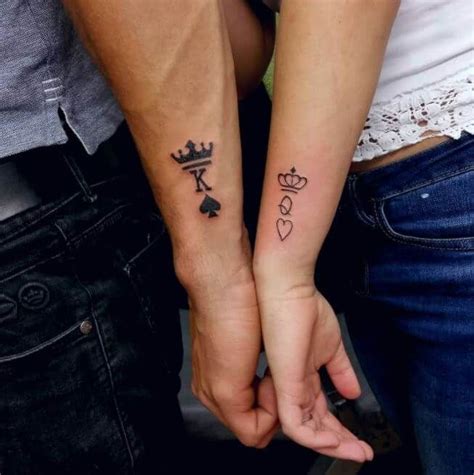 Matching King And Queen Tattoos For Couples Queen Tattoo