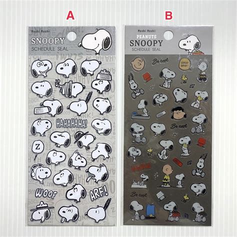 Peanuts Snoopy Stickers Cute Planner Decor Transparent Deco Sticker