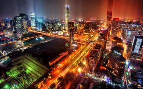 Wallpaper City Night View, Beijing, China, Skyscrapers, - Backgrounds ...