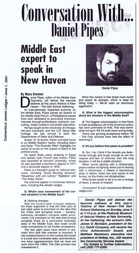 conversation  daniel pipes middle east expert  speak
