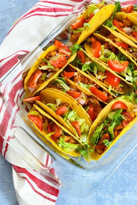 Easy Baked Chicken Tacos Recipe Best Crafts And Recipes