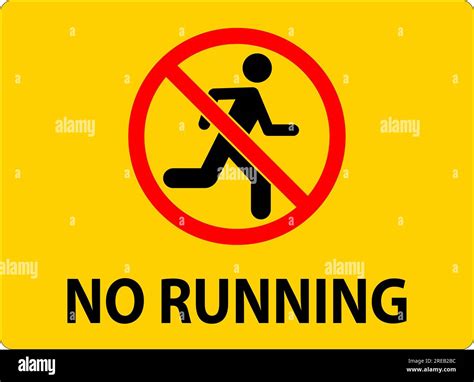 Prohibition Sign No Running Symbol Stock Vector Image And Art Alamy