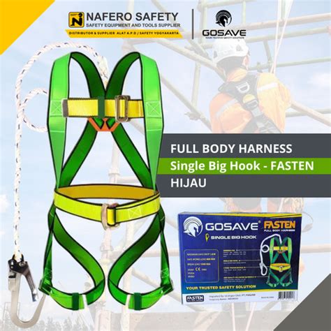 Jual Full Body Harness Single Big Hook Plus Tali Dada Fasten Gosave