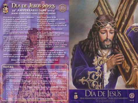 Real Hermandad De Nuestro Padre Jes S Nazareno On Twitter Programa De